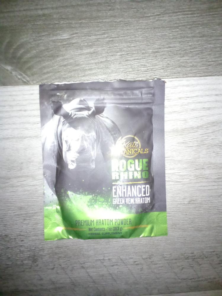 Rogue Rhino Enhanced Green Vein Kratom - 28.3 Grams Powder - Customer Photo From Tim Braddock