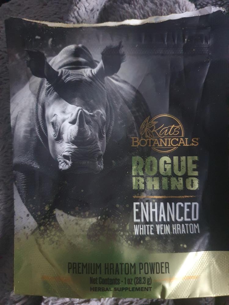 Rogue Rhino Enhanced White Vein Kratom - 28.3 Grams Powder - Customer Photo From Leeza Payne