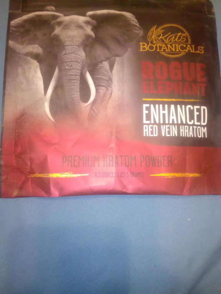 Rogue Elephant Enhanced Red Vein Kratom - 28.3 Grams Powder - Customer Photo From Tim Braddock