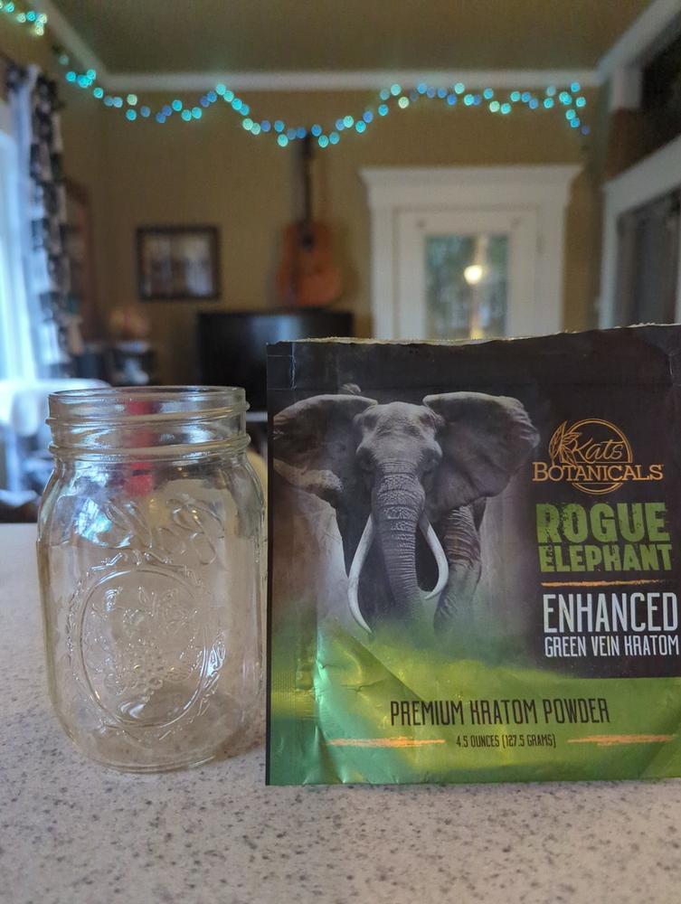 Rogue Elephant Enhanced Red Vein Kratom - 127.5 Grams Powder - Customer Photo From Heather M.