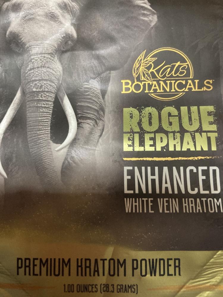 Rogue Elephant Enhanced White Vein Kratom - 127.5 Grams Powder - Customer Photo From Deborah B.