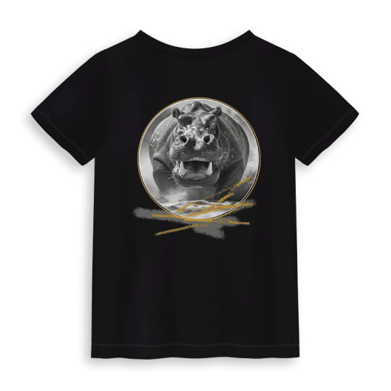 ROGUE HIPPO SS BLACK T-SHIRT Back